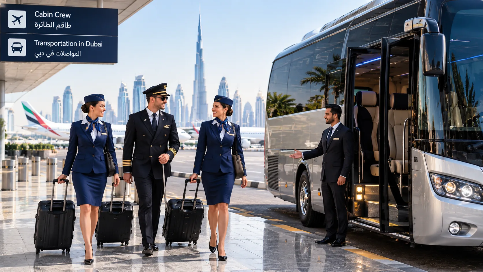 Cabin Crew Transportation in Abu Dhabi in Abu Dhabi
